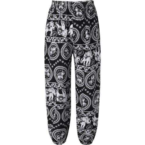 Kids Girls Boys Unisex Cotton Casual Pants Elastic Waistband Boho Pattern Print Ethnic Pattern Breathable Bloomers Pants Bottoms