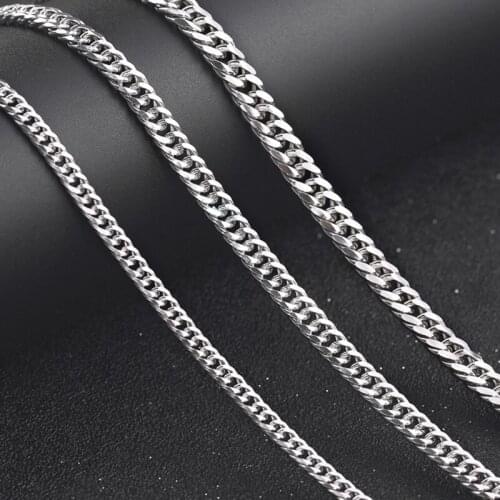 DOYUBO New Arrival Men 925 Sterling Silver Horsewhip Necklaces With No Pendant 4mm/5mm/6mm Width Male Solid Silver Chains VG012