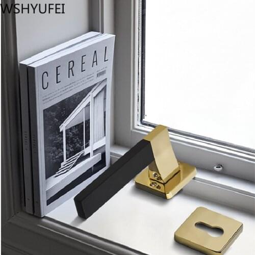 American Style Aluminum Alloy Bedroom Door Lock with Keys Screws Knob Door Handle Anti-theft Furniture Security Home Improvement