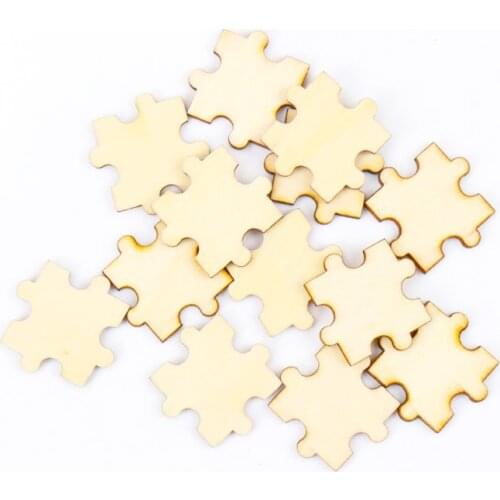 Game Puzzle Pattern Wooden Scrapbooking Collection Craft For Handmade Accessory Slices Decoration Home DIY 30mm 20pcs MZ144