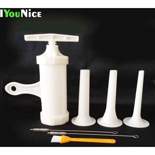 IYouNice Hand Operated Sausage Meat Stuffer Homemade Manual Plastic Sausage Filler Machine Meat Grinder