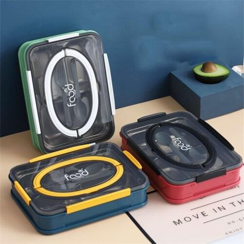 Stainless Steel Insulated Lunch Box Student School Multi-grid Lunch Box Tableware Bento Food Container Storage Breakfast Boxes