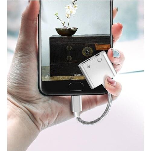 USB C Cable to charger music 2 in 1 Type-C 3.5 mm Jack headphone audio Adapter Charging Adapter Receiver for moto Z xiaomi letv