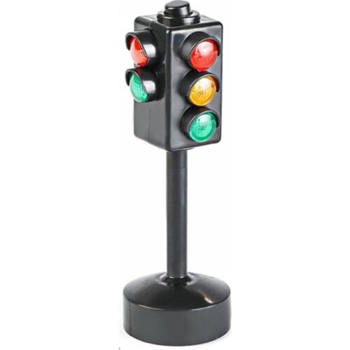 Mini Traffic Signs Road Light Block with Sound LED Children Safety Education Toy