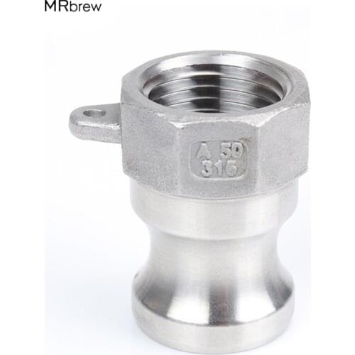 New Stainless 316 Camlock Coupling A Type 1/2" Female NPT Wrench Type Fast Joint