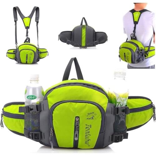 Men Women Hiking Travel Waist Bag Outdoor Fishing Riding Sports Water Bottle Waist Bags Shoulder Messenger Camera Bag Rucksack