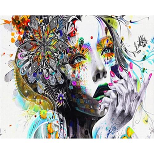 Painting By Numbers DIY Dropshipping Big size Watercolor Petals Beauty Figure Canvas Room Decoration Art picture Child Gift