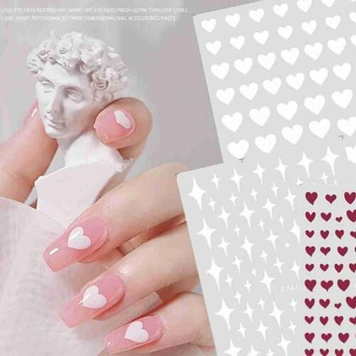 Nail Art Sticker Self Adhesive Love Heart Star Pattern Nail DIY Nail Art Popular Love Nail Stickers Star Five-star Nail Stickers