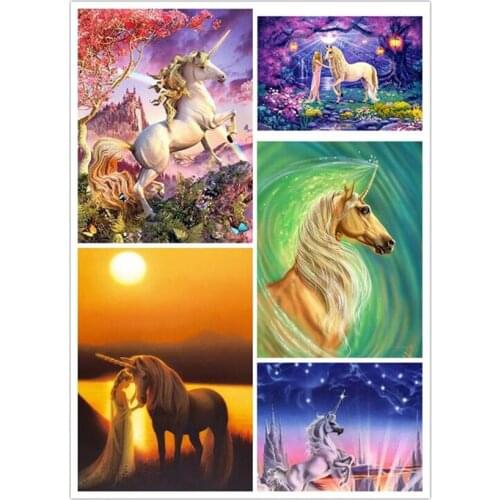 New Arrivals 5D DIY Full Round Diamond Painting Unicorns Cross Stitch 3D Embroidery Rhinestone Mosaic Home Decor Gift Y1698