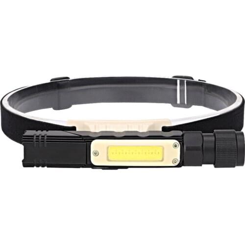 Headband Light 360 Degree Rotating Removable Flashlight, Built-In Battery Rechargeable And Waterproof