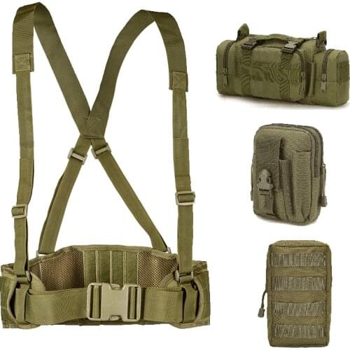 Tactical Molle Belt Army Military Special 1000D Nylon Belt Mens Convenient Combat Girdle EAS H-shaped Soft Padded Adjustable