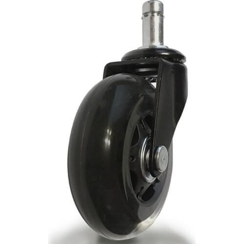 2.5/3 Inch PU Furniture Casters 360 Degree Swivel Mute For Office Computer Chair Adjustable Rolling Double Bearing Cart Wheel