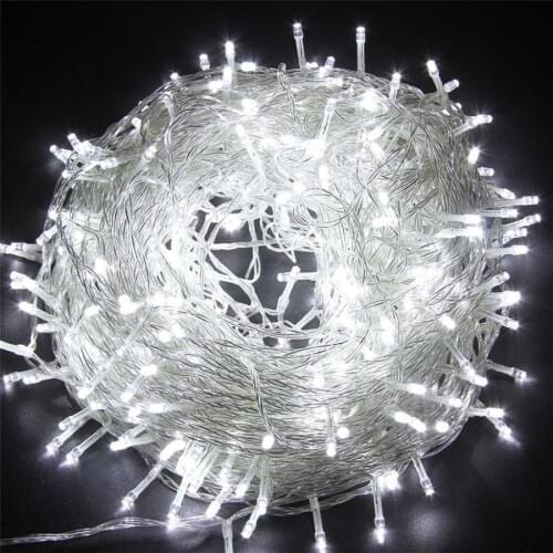 SICCSAEE Outdoor Christmas LED String Lights 100M 20M 10M 5M Luces Decoracion Fairy Light Holiday Lights Lighting Tree Garland