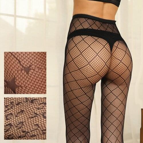 Sexy Pantyhose Black Women Tights Party Hollow Out Female Mesh Stocking Long Fishnet Stockings Club Party Hosiery