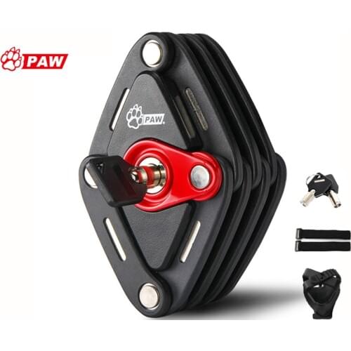 Foldable Bike Lock With 3 Keys Hamburg-Lock Alloy Anti-Theft Strong Security Bicycle Folding Lock Mount Bracket Bike Chain Lock