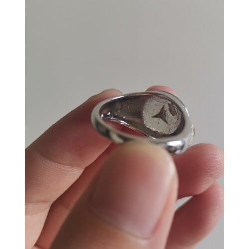 Megin D Stainless Steel Titanium Ben Car Hip Hop Vintage Rings for Women Men Couple Lover Friends Gift Fashion Jewelry Gothic