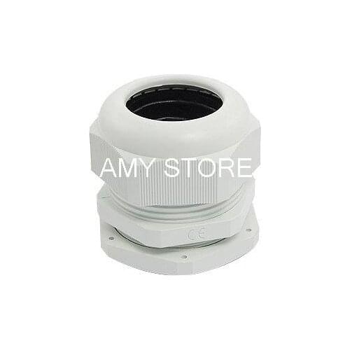 Wht Plastic Waterproof Cable Glands Adapter Joint PG42
