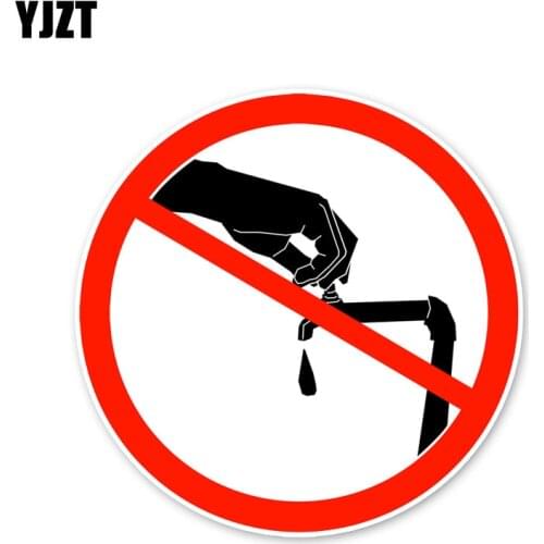 YJZT 11.5*11.5CM Warning Sign Tap Water Car Stickers Bumper Accessories C30-0492