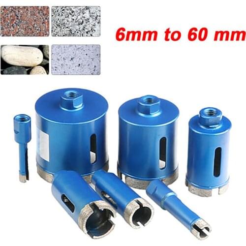 1Pcs M10 thread Wet Use Vacuum Brazed Diamond Drilling Core Bits 6-60mm Ceramic Tile Hole Saw Marble Granite Wall Drilling Tools