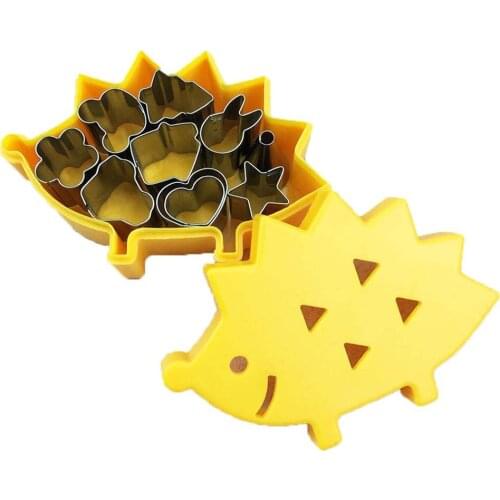 10pcs/set Mini Fruit Cutter Mould Hedgehog Box Design Stainless Steel Mould For Cookie Biscuit Tool Kitchen Tools