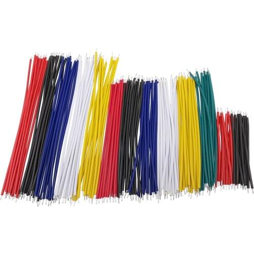 130Pcs/Lot 24 AWG Breadboard Jumper Solder Cable Wire Kit 5CM 8CM 10CM Two End Tinned PVC DIY 6 Colors PCB Electronic Wire Cable