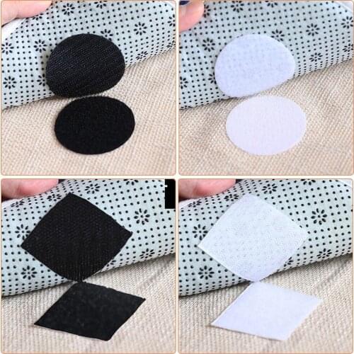 20pairs 60mm*60mm Strong Self Adhesive Fastener Dots Stickers Velcros Sofa Mat Carpet Anti Slip temperature resistance Hook loop