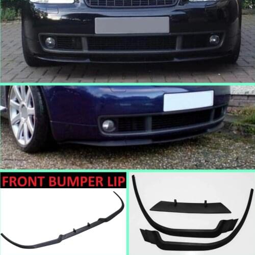 For Audi A3 S3 8L S-Line CUPRA R Front Bumper Lip Universal 3pcs Diffuser Black Bumper Lip Spoiler Body Kit Tuning Protector