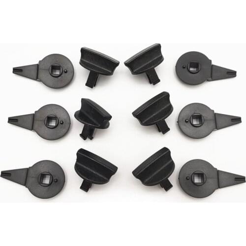 6Pcs Black Trunk Box Luggage Lock Tail Box Buckle Triangle Warning Card Bracket Knob Clip For Touran 1T0 867 468 1T0867468