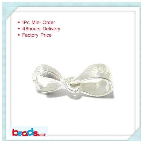 Beadsnice ID26875 wholesale handmade jewelry of necklace pinch bail 925 sterling silver bail