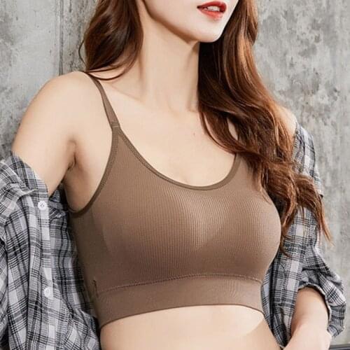 Seamless Vest Bra For Women Tops Slim New Crop Top Without Steel Ring Ladies Slim Vest Top
