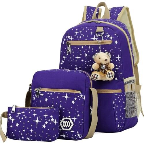Kids SchoolBags Printing Backpack With Bear Children School Bags For Girl Cute Backpacks For Teenagers mochila infantil