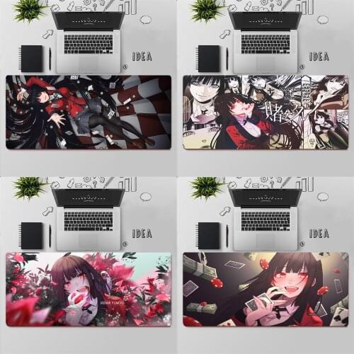Gaming Mouse Pad Large Mouse Pad PC Gamer Computer Mouse Mat Anime Kakegurui Yumeko Jabami Mousepad Keyboard Desk Mat Mause Pad
