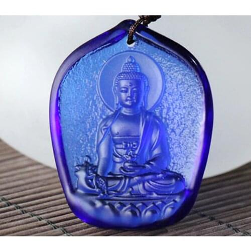 2020 pocket travel efficacious Mascot Bless Safe luck Green Tara Pharmacist Medicine Buddha Crystal Pendant Buddhist Amulet