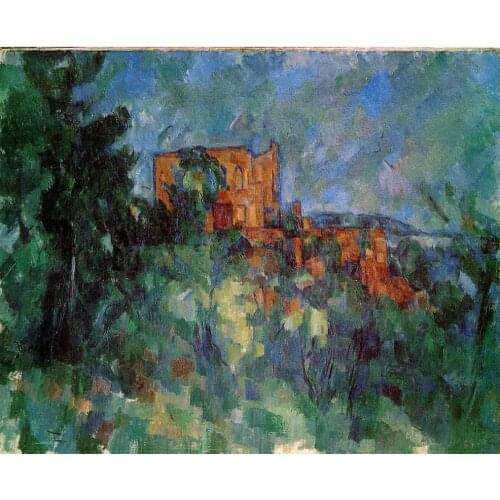 Oil Painting Reproduction on linen canvas,chateau-noir-2 BY paul Cezanne ,Free Shipping ,Museum quality,100% handmade