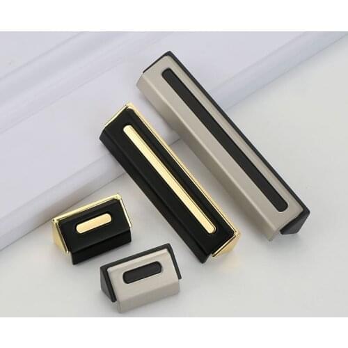 KK&FING American Black Gold Shoe Cabinet Dark Buckle Handles Zinc Alloy Dresser Knobs Drawer Pulls Cupboard Handles Hardware