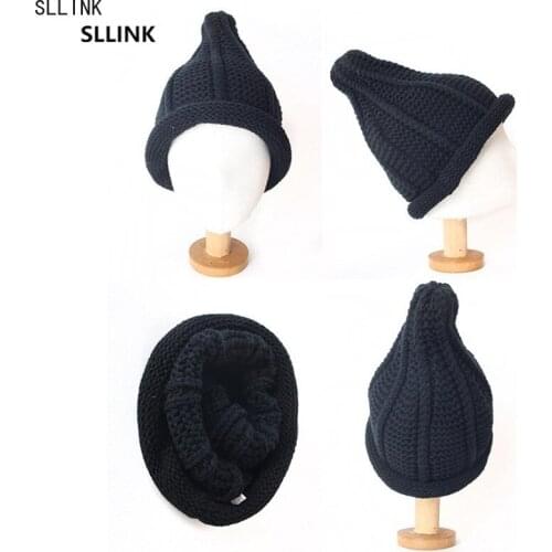 Korean autumn and winter wool hat childrens net red warm thickened lovely student versatile trendsetter pointed pacifier