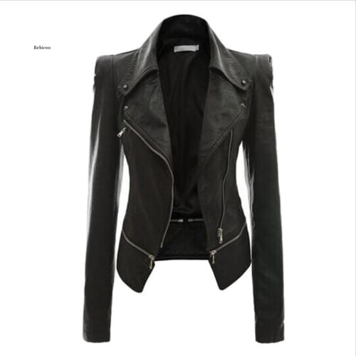 Learher Jacket Faux Leather Womens Coats New Pu Faux Leather Jacket Women Women Coats