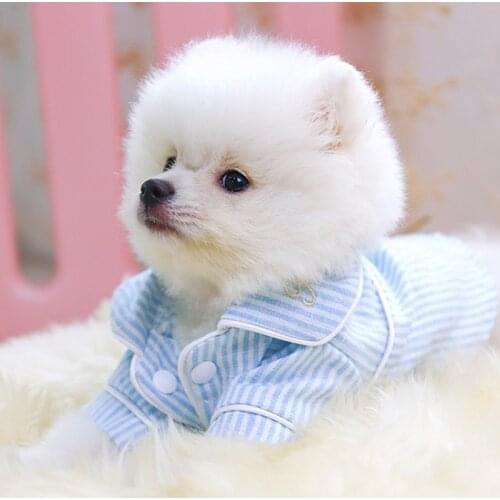 Fashion Luxury Pet Clothes Dog Cat Striped Pajamas for Small Dogs Shirt Puppy Clothes