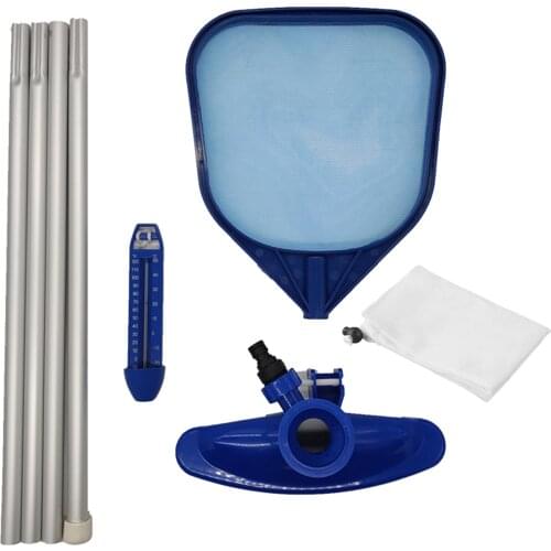 2021 Newest Five-piece Swimming Pool Cleaning Set Swimming Pool Vacuum Head Kits With A Filter Bag For Ground Pools Spoon Net
