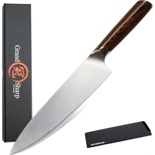 GRANDSHARP Chef Knife 7.7 Inch GERMAN DIN1.4116 steel Kitchen Knife Stainless Steel Cooking Tools High Quality Cooking Cutter