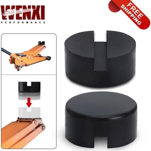 Car lift jack Pad Disc Hydraulic Black Jack Disk Jack Stand Black Rubber Slotted Floor pad head skid increased cushion soft pad
