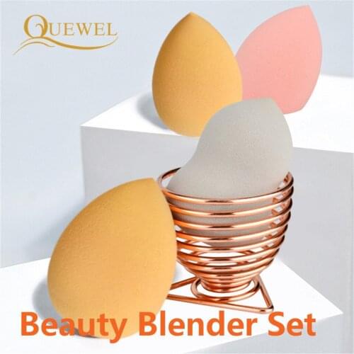 Quewel Makeup Sponge Cosmetic Puff Set Soft Gourd Beauty Egg Drop Shape Wet/Dry Concealer Smooth Beauty Kit Make up Tool