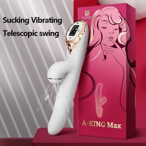 AV Magic Wand Sex Toy For Women Vibrator Sucking Vibration Telescopic Dildo G-Spot Clitoris Stimulator Massager Adult Erotic Toy