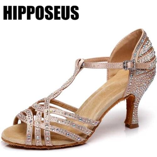 Latin Shoes Ladies Professional Dancing Shoes Women Ballroom Jazz Girls Tango Salsa Dancing Sneakers 6/7.5/8.5/9/10cm High Heels