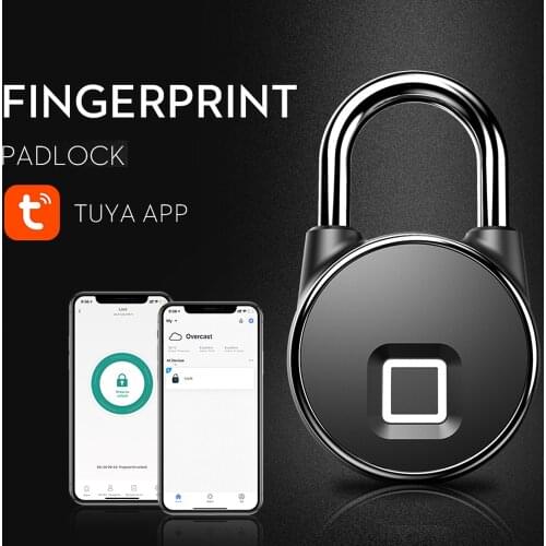 Intelligent Lock Tuya Keyless USB Portable Anti-theft Smart Door Lock fechadura eletronica Fingerprint Unlock Smart Padlocks