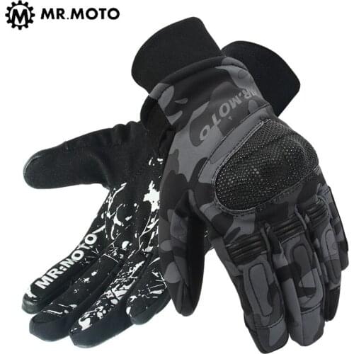 Waterproof and warm Motorcycle Gloves Motorbike motocross full finger separated warable gloves M L XL 2XL black
