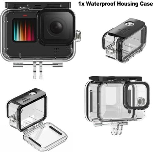 Waterproof Housing Case Diving Protective Cover Sport Camera Transparent Surfing Case For GoPro Hero 9 Camera Accessories