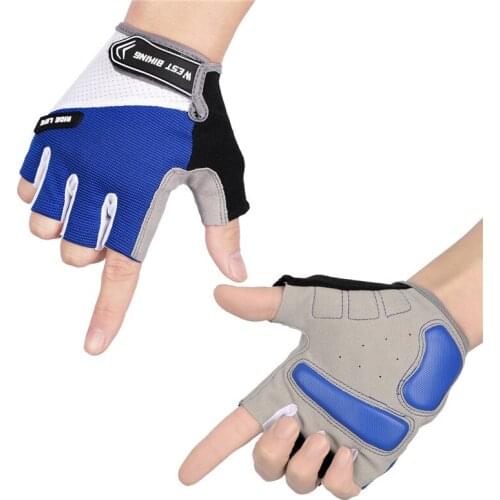 1Pair Half Finger Cycling Gloves Anti-Slip Anti-sweat Gel Bicycle Riding Gloves Anti Shock MTB Road Mountain Bike Sports Gloves