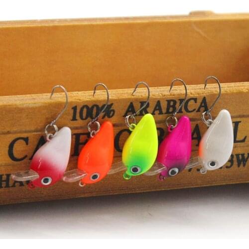 1Pc 2.9cm/1.6g Mini Artificial Minnow Fishing Lure Fake Wobbler Bait with Single/Treble Hook for Carp Fishing Tackle Accessory