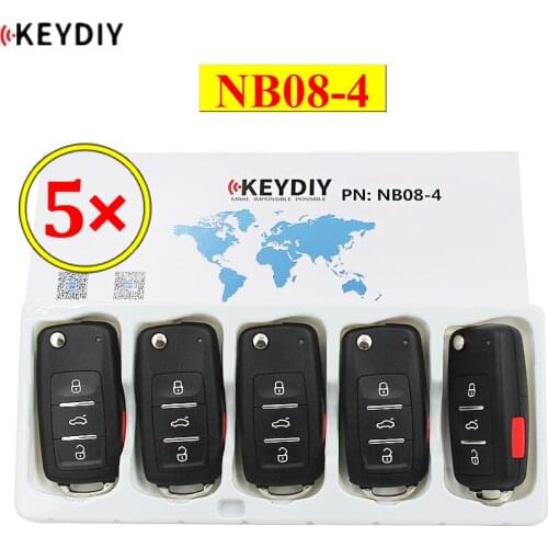 5Pcs/Lot KEYDIY 4 BTN Multi-functional Remote Control NB08-3+1 NB Series Universal for KD900 URG200 KD-X2 all functions in one